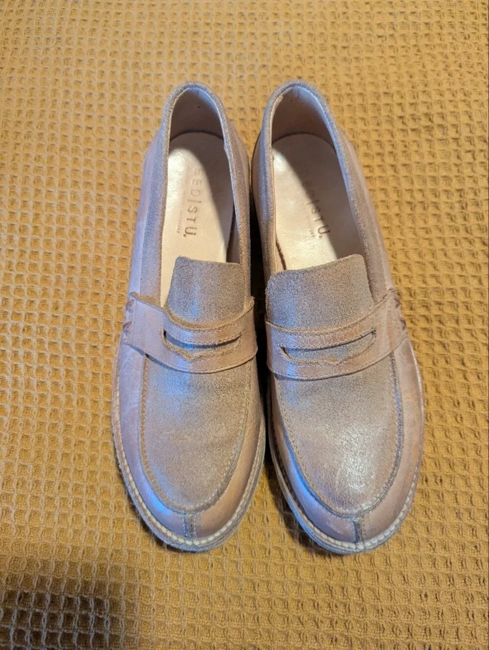 Bed Stu Reina III Tan Leather Mason Penny Loafer Shoes Cobbler Women’s, 8